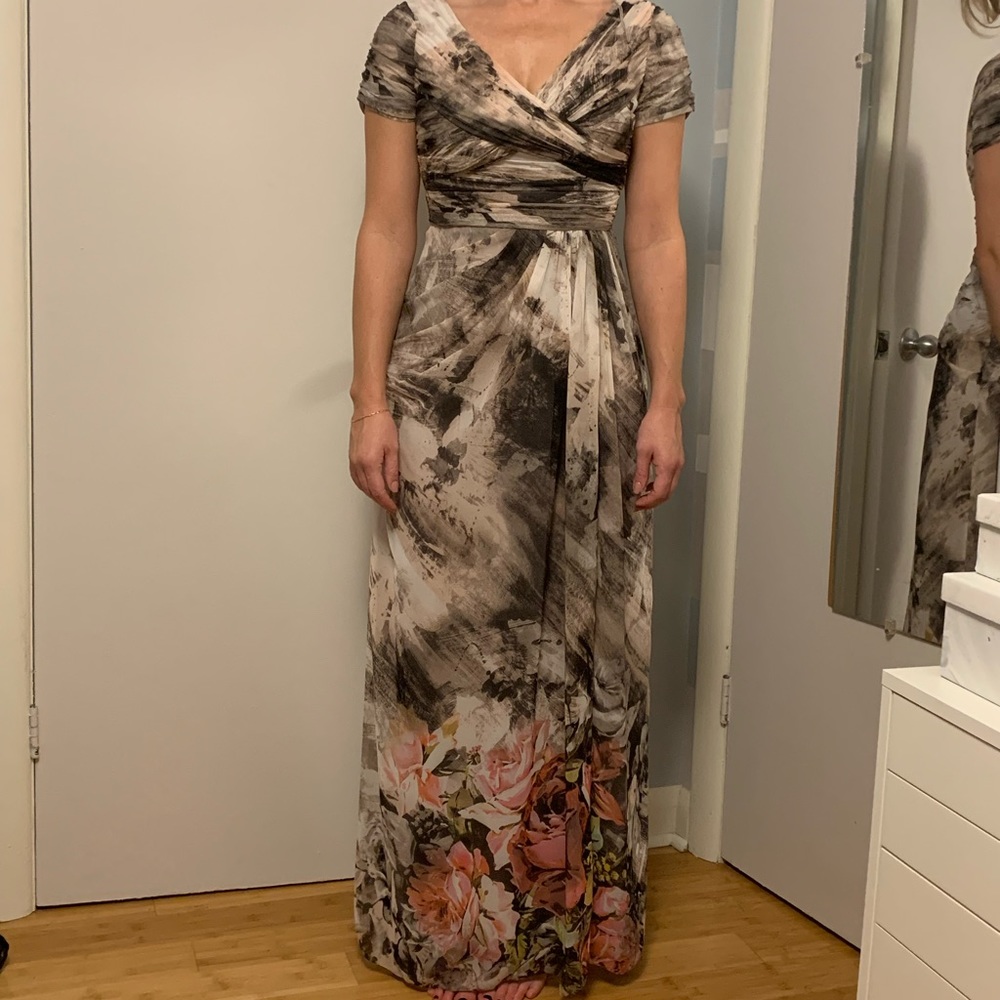 Adrianna Pappell draped gown